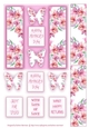 Butterfly Panel Floral Topper - Pink