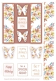 Butterfly Panel Floral Topper - Gold