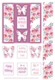 Butterfly Panel Floral Topper - Soft Plum