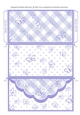 Butterfly Gingham Money, Voucher Wallet/Envelope/Pocket - Mauve