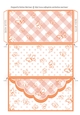 Butterfly Gingham Money, Voucher Wallet/Envelope/Pocket - Orange
