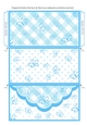 Butterfly Gingham Money, Voucher Wallet/Envelope/Pocket - Light Blue