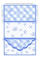 Butterfly Gingham Money, Voucher Wallet/Envelope/Pocket - Dark Blue