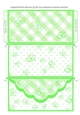 Butterfly Gingham Money, Voucher Wallet/Envelope/Pocket - Lime Green