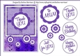 Scrapbook Look Card Topper - Purple