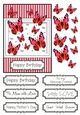 Butterfly Photo Splash Card Topper - Red