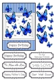 Butterfly Photo Splash Card Topper - Blue