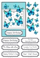 Butterfly Photo Splash Card Topper - Aqua