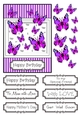 Butterfly Photo Splash Card Topper - Purple