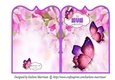 Butterflies are Free Shaped Card - Mauve