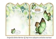 Butterflies are Free Shaped Card - Green