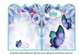 Butterflies are Free Shaped Card - Aqua
