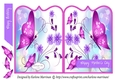 Butterflies in Flight Shaped Card - Pink