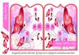 Butterflies in Flight Shaped Card - Red