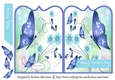 Butterflies in Flight Shaped Card - Blue