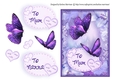 In Flight Butterfly Card Topper - Purple