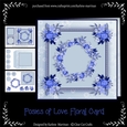 Posies of Love Floral Card - Blue