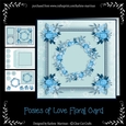 Posies of Love Floral Card - Aqua
