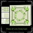 Posies of Love Floral Card - Green