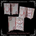 Pretty Floral Concertina Card with Pocket