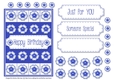 Lots of Flowers Topper - Dark Blue