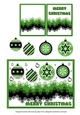 Snowflake Bauble Card Topper - Green