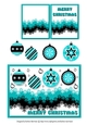 Snowflake Bauble Card Topper - Aqua