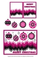 Snowflake Bauble Card Topper - Pink