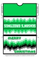 Snowflake Christmas Gift/Money Pocket/Envelope/Wallet - Green
