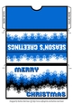 Snowflake Christmas Gift/Money Pocket/Envelope/Wallet - Blue