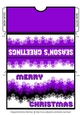 Snowflake Christmas Gift/Money Pocket/Envelope/Wallet - Mauve