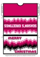 Snowflake Christmas Gift/Money Pocket/Envelope/Wallet - Pink