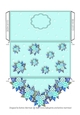 Floral Generic Money/Voucher Gift Wallet/Pocket/Envelope - Aqua