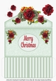 Red Rose Christmas  Money/Voucher/Gift Wallet/Pocket/Envelope