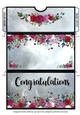 Pretty Rose Money/Gift/Voucher Wallet/Pocket/Envelope - Congratulations