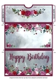 Pretty Rose Money/Gift/Voucher Wallet/Pocket/Envelope -Happy Birthday