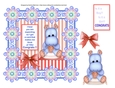 Baby Hippo Card Topper  