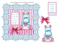 Honey Hippo Card Topper or Baby Card Topper
