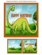 Dinosaur - Diplodocus Birthday Card Topper