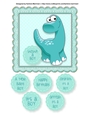 Baby Boy Dinosaur Card Topper - Bronti