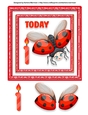 Lady Bug 1 Today Birthday Card Topper
