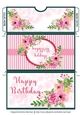 Soft Pink Floral Money/Voucher Wallet/Pocket/Envelope