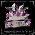 Scrappy Butterfly Mountain Fold Card - Pink