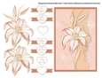 Beautiful Iris Card Topper- Orange