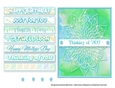 Watercolor Mandala Card Topper - Green 