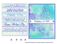 Watercolor Mandala Card Topper - Aqua