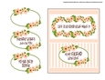 Striped Floral Card Topper - Yellow