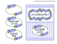Striped Floral Card Topper - Purple
