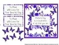 Butterflies in Purple Card Topper