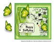 Gorgeous Green Butterfly Happy Birthday Card Topper